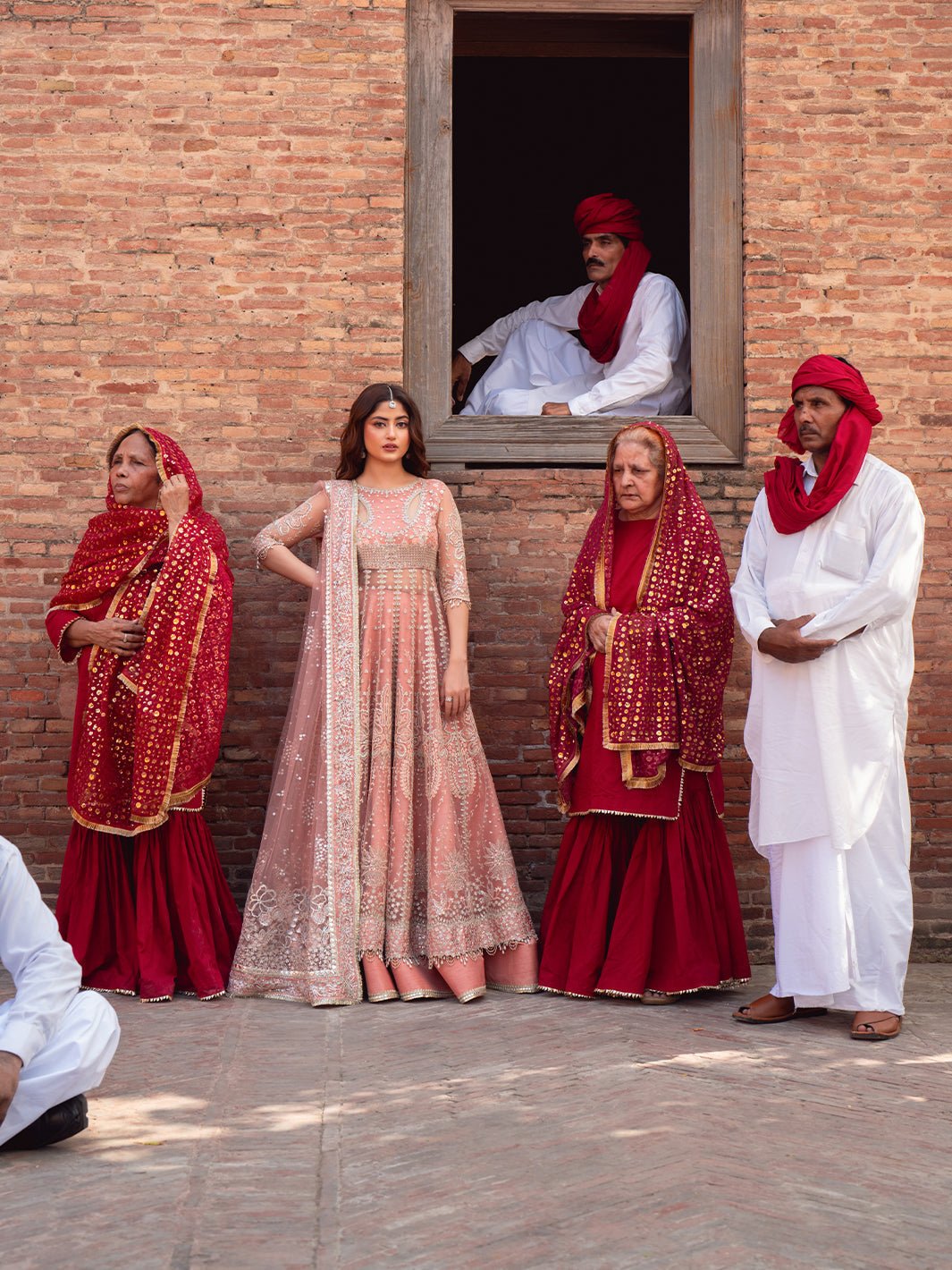 Bin Ilyas | Sona Gachi Luxury Formals | D - 604 - is Salmon Pink dress from Bin Ilyas - Ladies Clothes - Maria Faisal