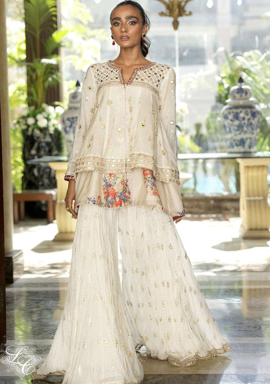 Layla Chatoor | Luxury Pret | Layered Peplum - Luxury Dress - available at Maria Faisal in UK and USA.