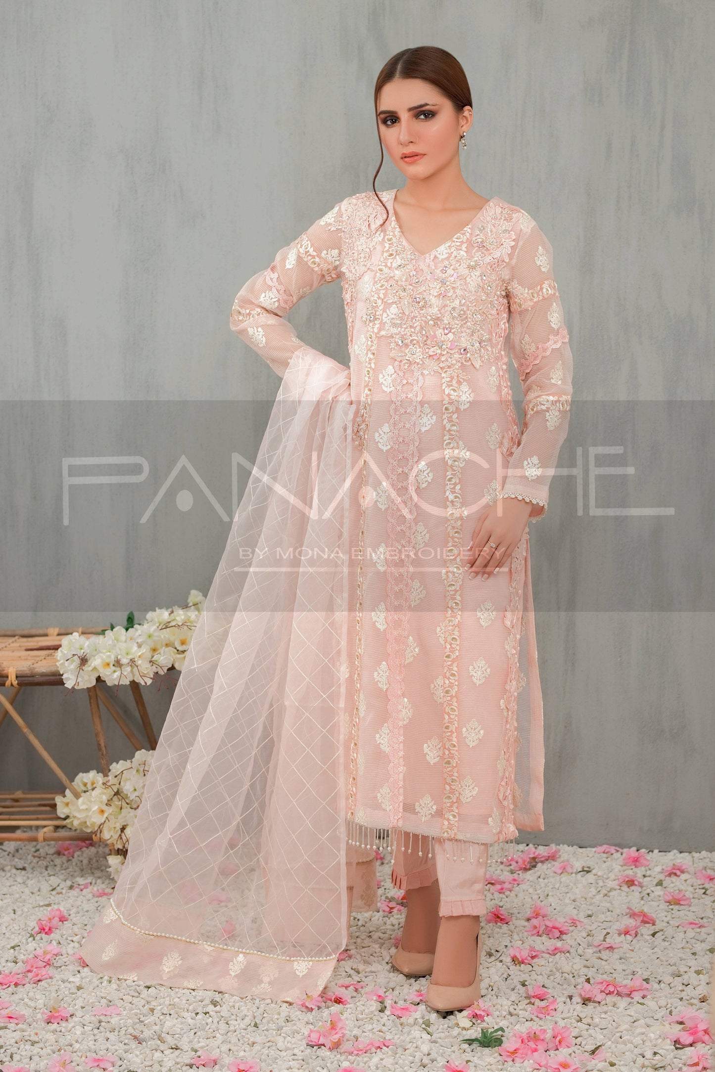 Panache | Pret | Cherry Blossom by Maria Faisal - Registered Vendor of : Panache By Mona - type : Ladies Clothes - 100% original wedding dresses
