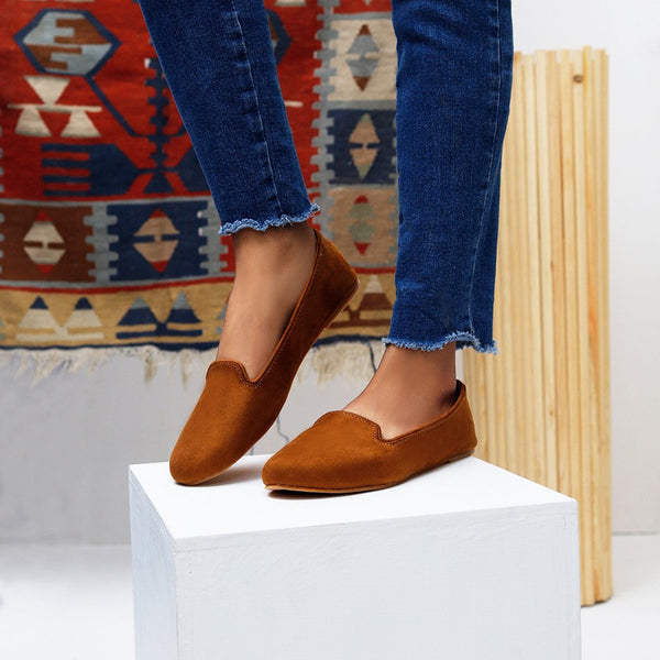 Camel Brown Loafers - Waniyas