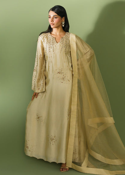 Jeem | Celestial Luxe Formals | CELESTIAL GOLD - Formal Dress - available at Maria Faisal in UK and USA.