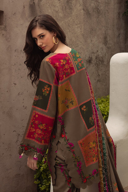 Charizma | C Prints Winter 25 | 3 - PC Unstitched Printed Linen Collection CPW5 - 03 - is Brown dress from Charizma - Ladies Clothes - Maria Faisal