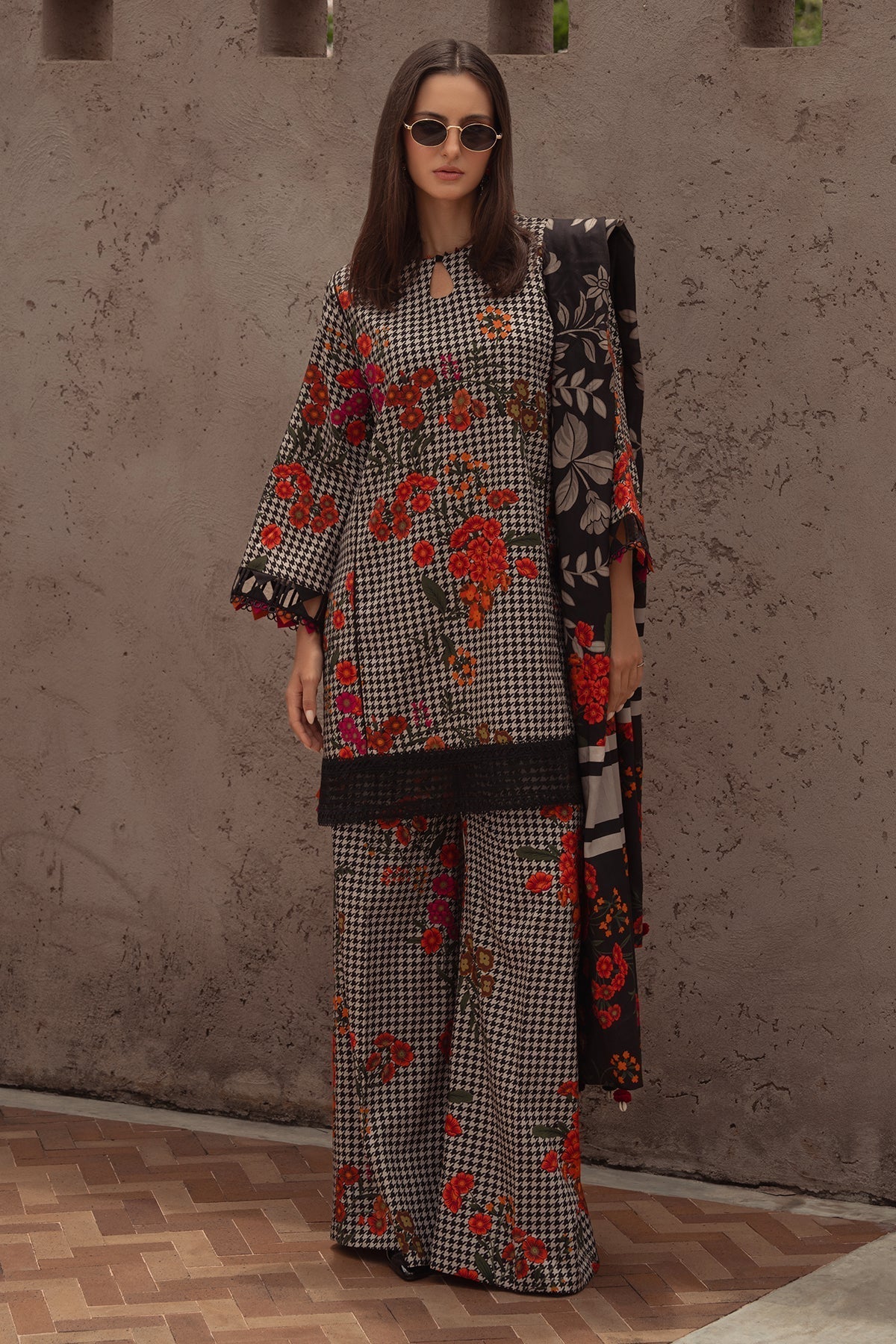 Charizma | C Prints Winter 25 | 3 - PC Unstitched Printed Linen Collection CPW5 - 04 - is Black dress from Charizma - Ladies Clothes - Maria Faisal