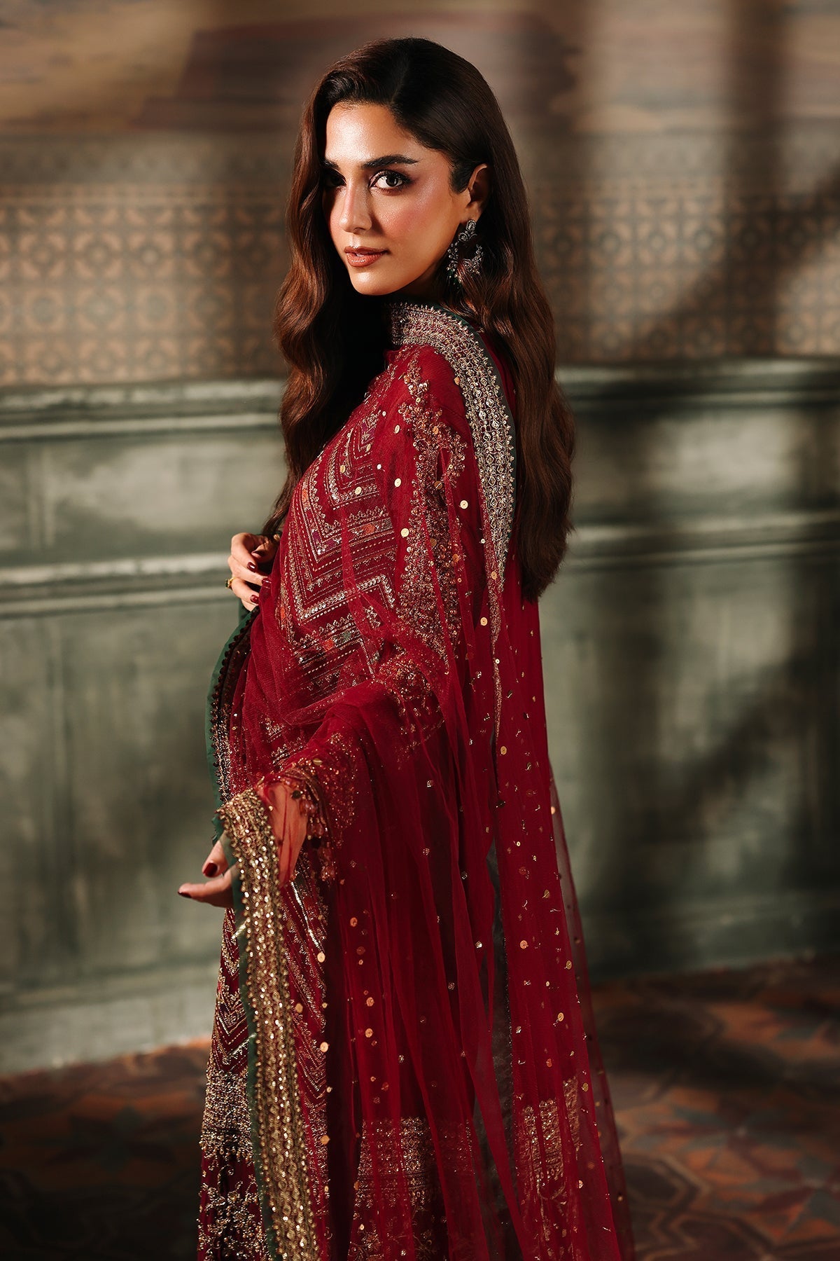 Charizma | Dastan e Jashan | DJW5 - 03 C - is Maroon dress from Charizma - Ladies Clothes - Maria Faisal