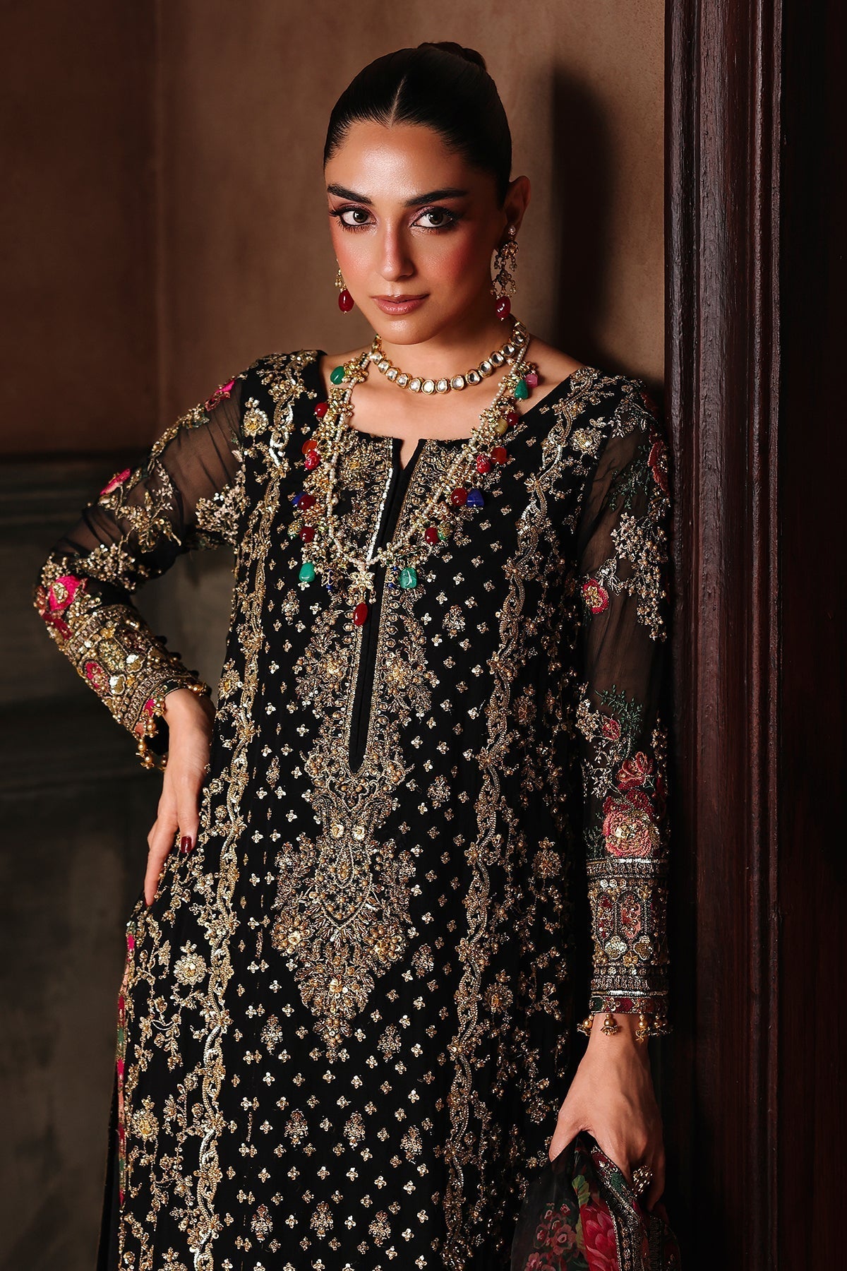 Charizma | Dastan e Jashan | DJW5 - 05 C - is Black dress from Charizma - Ladies Clothes - Maria Faisal