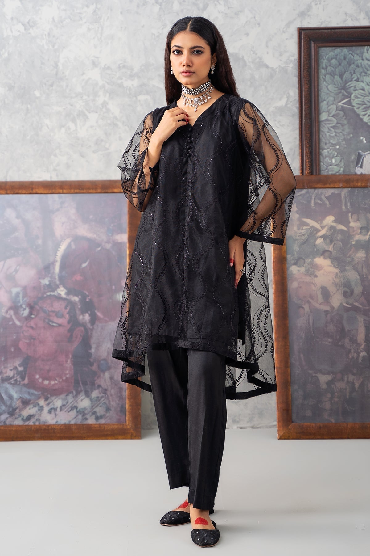 Charizma | Festive Pret | CMA - 3 - 256 BB - is Black dress from Charizma - Ladies Clothes - Maria Faisal