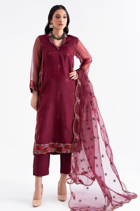 Charizma | Festive Pret | CMA - 4 - 048 AA - is Red dress from Charizma - Ladies Clothes - Maria Faisal