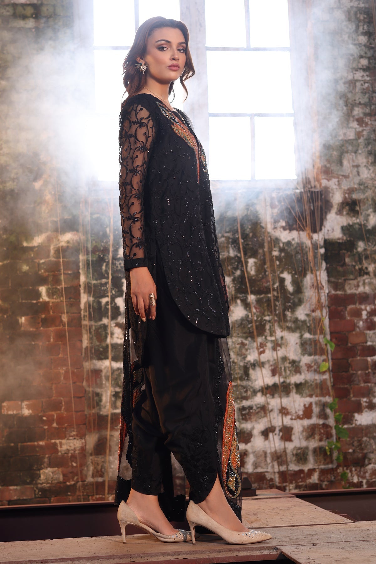 Charizma | Festive Pret | CMA - 4 - 051 BB - is Black dress from Charizma - Ladies Clothes - Maria Faisal