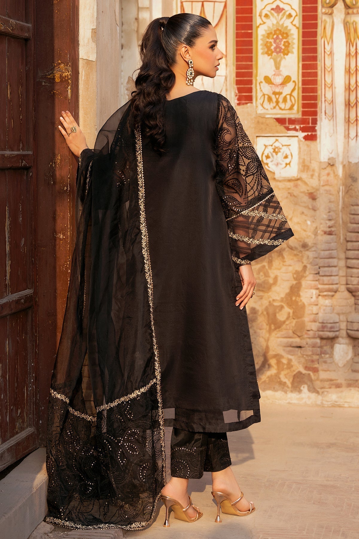 Charizma | Festive Pret | CMA - 4 - 115 LL - is Black dress from Charizma - Ladies Clothes - Maria Faisal