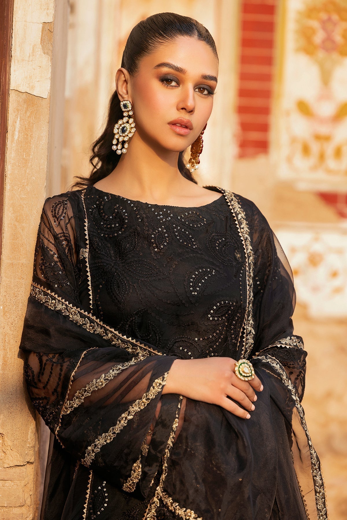 Charizma | Festive Pret | CMA - 4 - 115 LL - is Black dress from Charizma - Ladies Clothes - Maria Faisal
