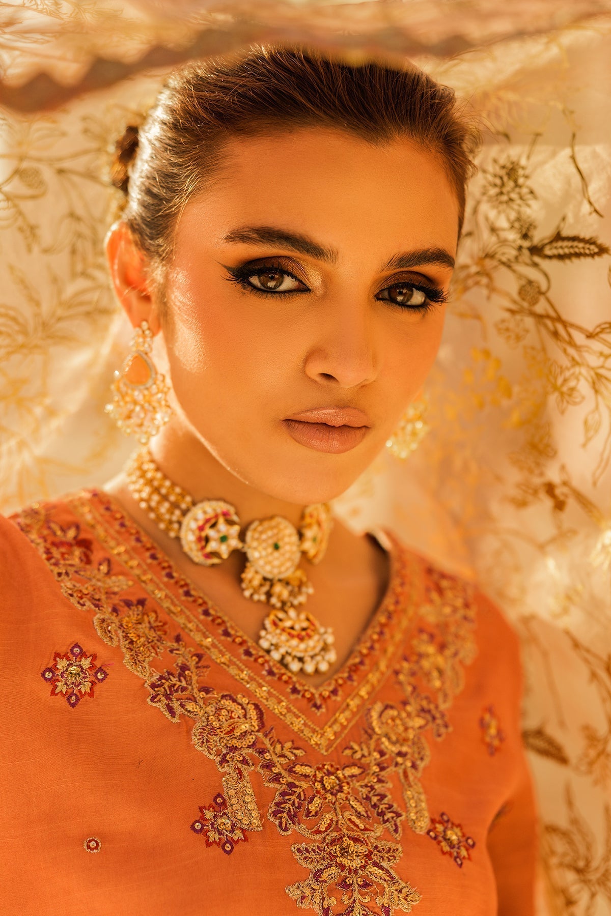 Charizma | Festive Pret | CMA - 5 - 015 C - is Peach dress from Charizma - Ladies Clothes - Maria Faisal