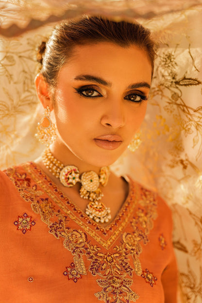 Charizma | Festive Pret | CMA - 5 - 015 C - is Peach dress from Charizma - Ladies Clothes - Maria Faisal