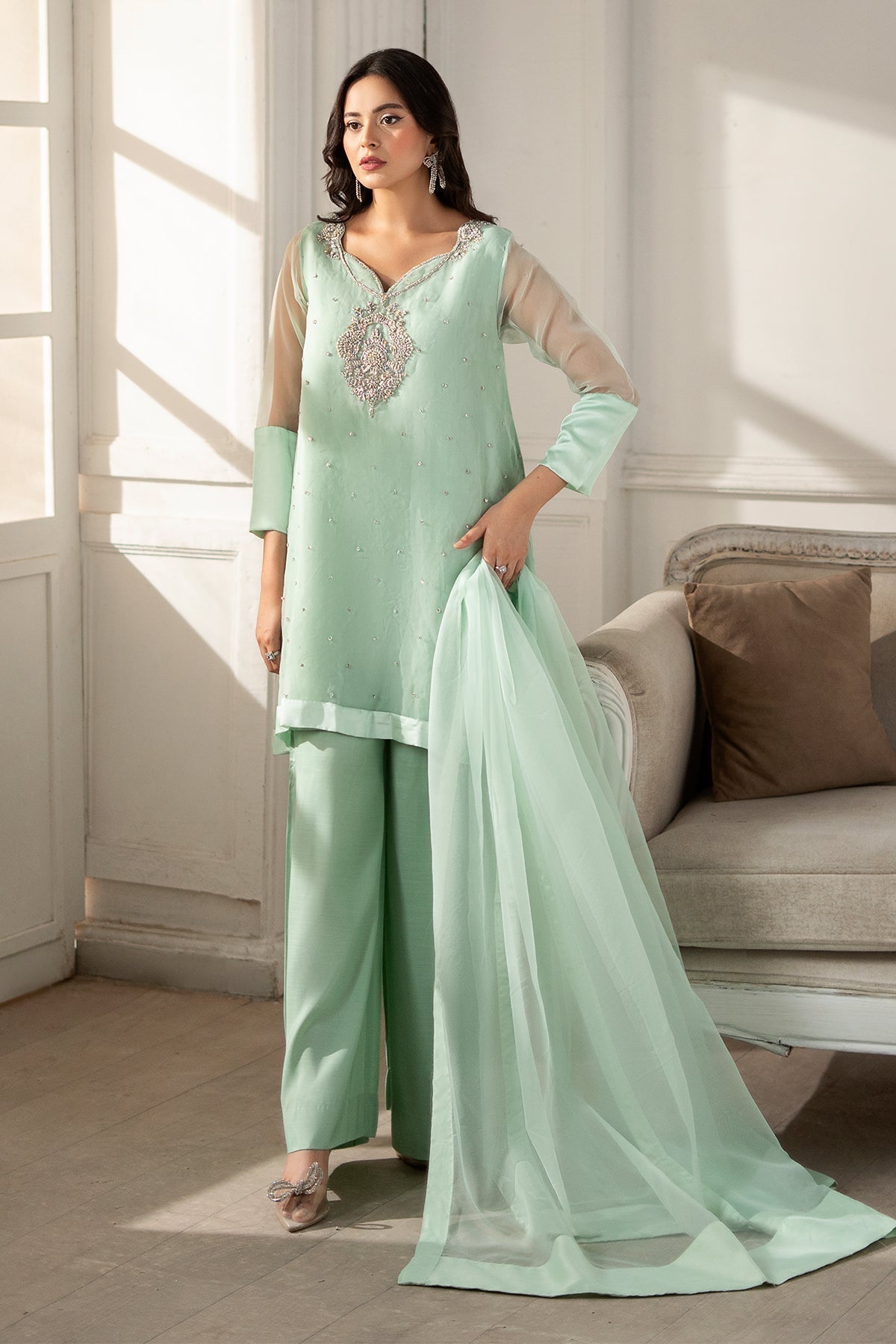 Charizma | Festive Pret | CMA - 5 - 045A - is Ferozi dress from Charizma - Ladies Clothes - Maria Faisal