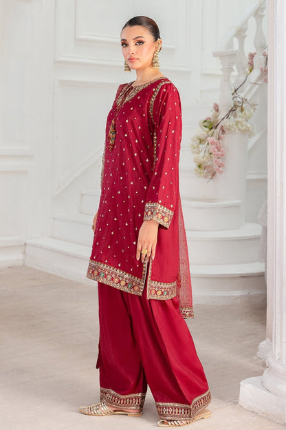 Charizma | Festive Pret | CMA - 5 - 048 R - is Red dress from Charizma - Ladies Clothes - Maria Faisal