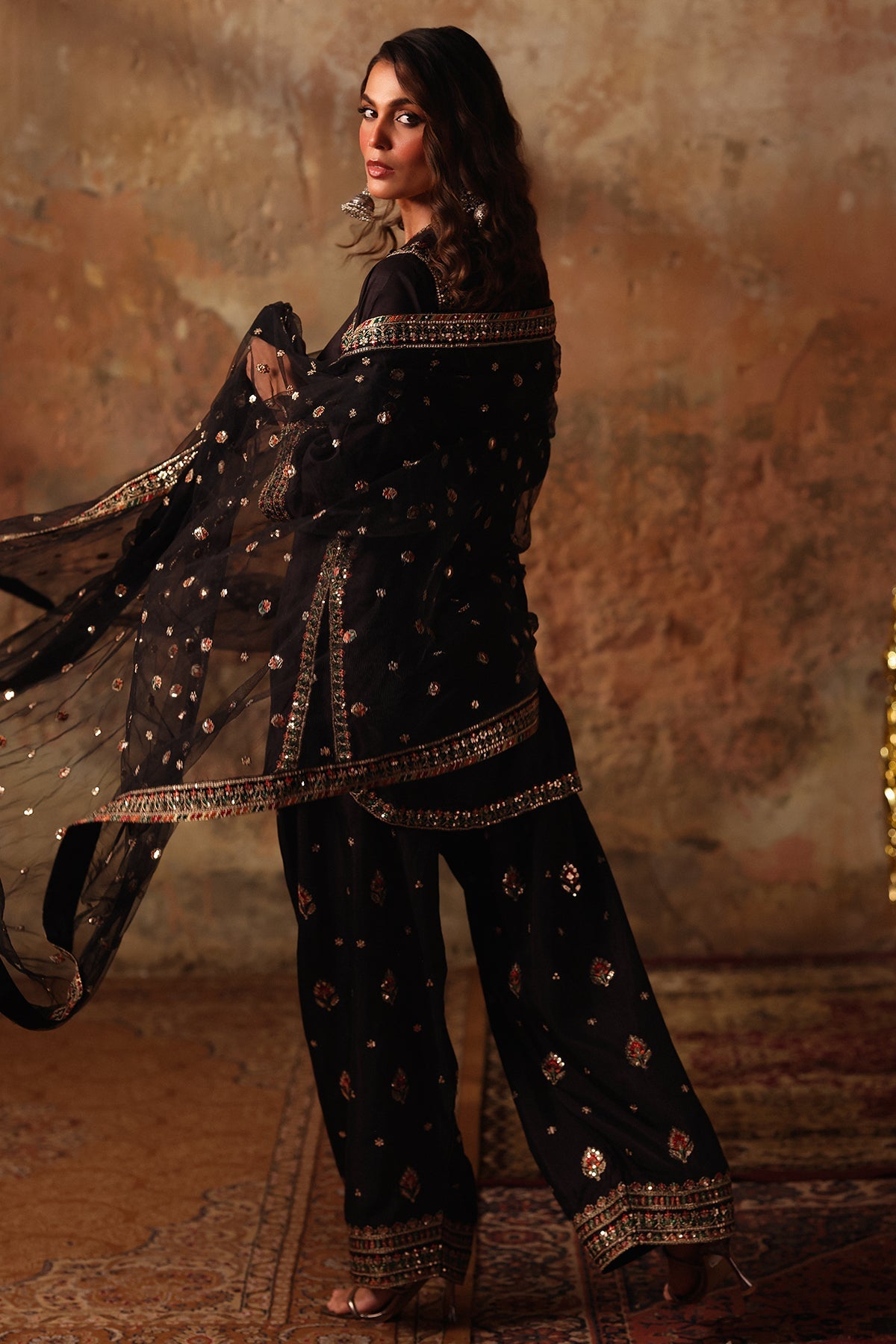 Charizma | Festive Pret | CMA - 5 - 065 B - is Black dress from Charizma - Ladies Clothes - Maria Faisal