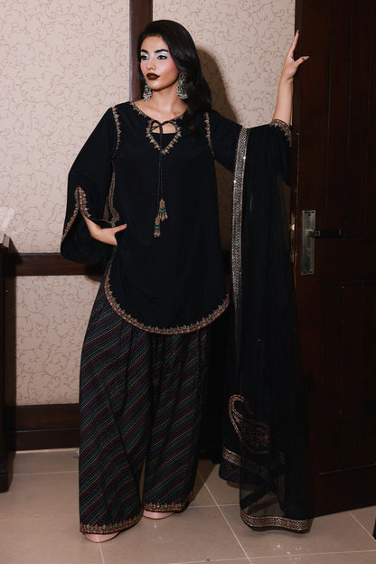 Charizma | Festive Pret | CMA - 5 - 084 B - is Black dress from Charizma - Ladies Clothes - Maria Faisal