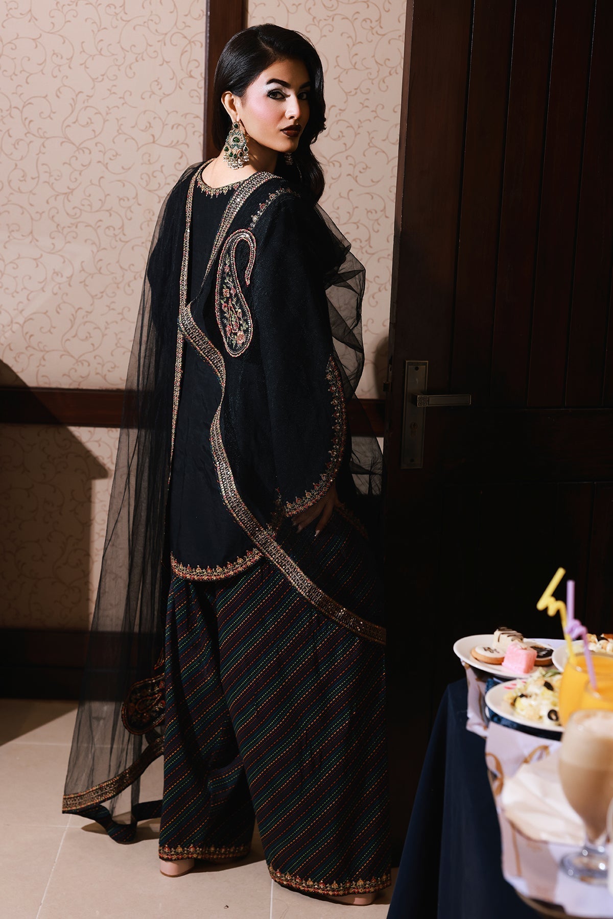 Charizma | Festive Pret | CMA - 5 - 084 B - is Black dress from Charizma - Ladies Clothes - Maria Faisal