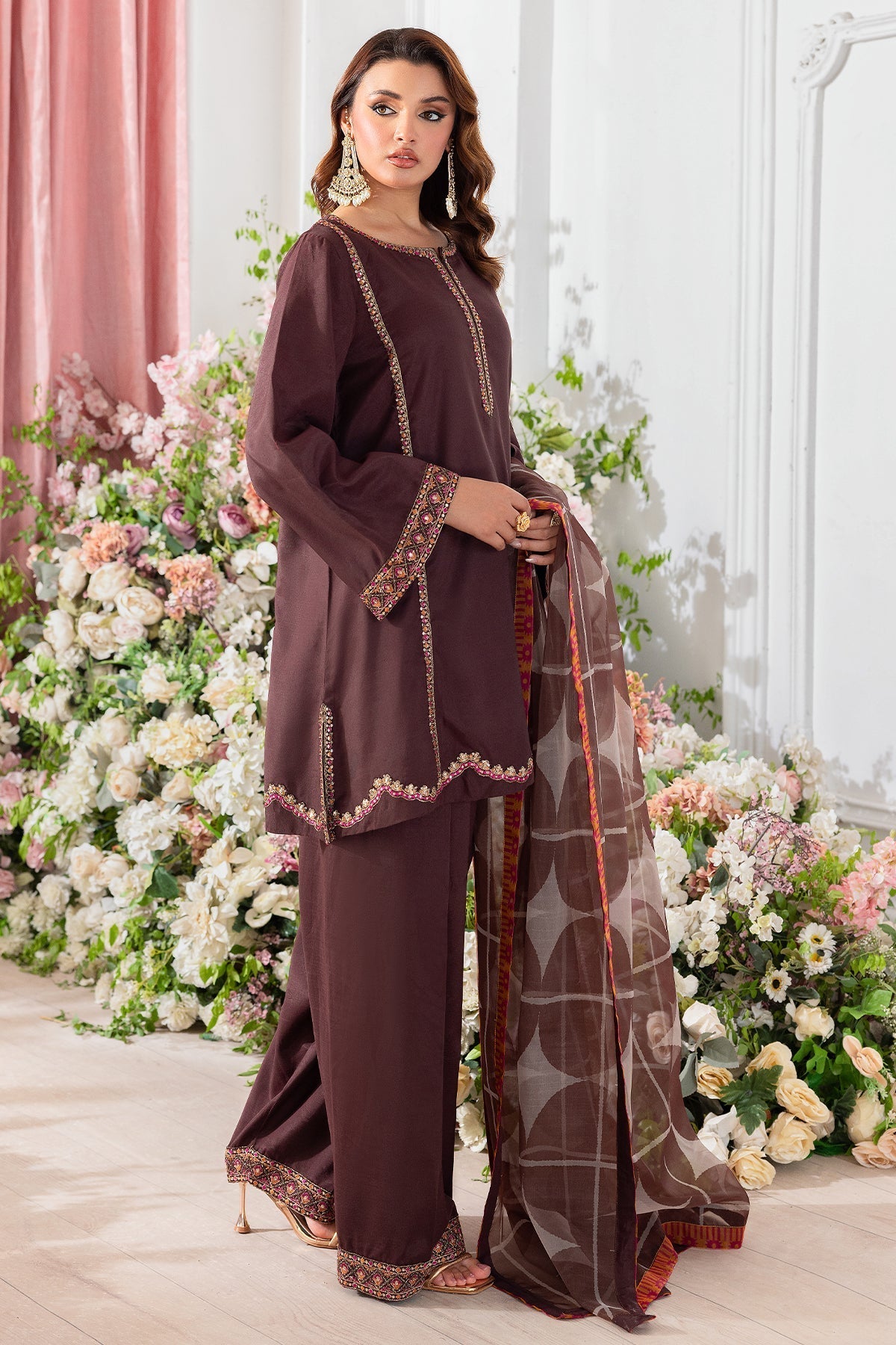 Charizma | Festive Pret | CMA - 5 - 108 B - is Brown dress from Charizma - Ladies Clothes - Maria Faisal