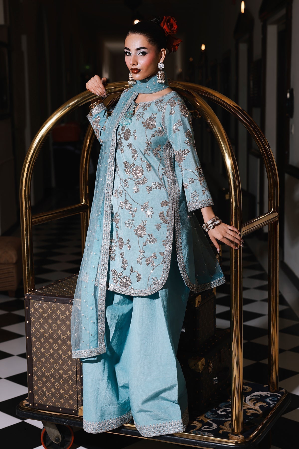 Charizma | Festive Pret | CMA - 5 - 111 B - is Blue dress from Charizma - Ladies Clothes - Maria Faisal