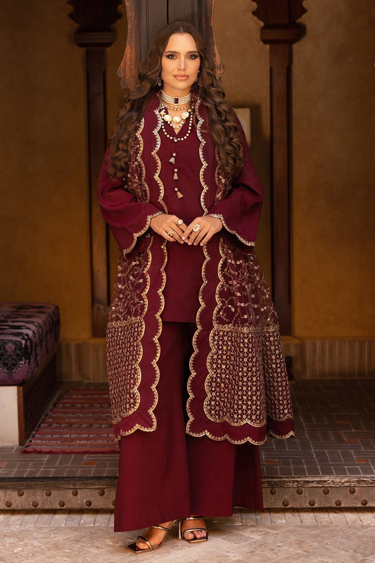 Charizma | Festive Pret | CMA - 5 - 138 MM - is Maroon dress from Charizma - Ladies Clothes - Maria Faisal