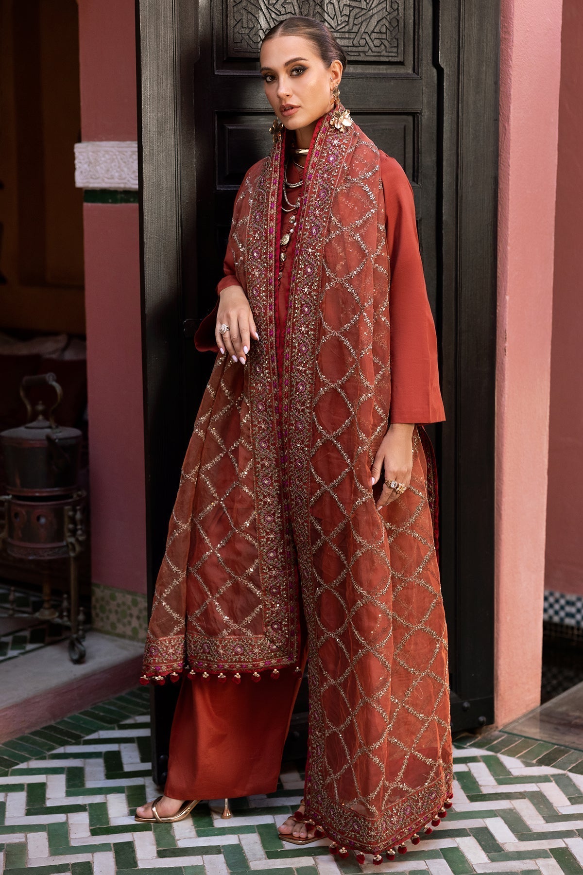 Charizma | Festive Pret | CMA - 5 - 140 PN - is Pink dress from Charizma - Ladies Clothes - Maria Faisal