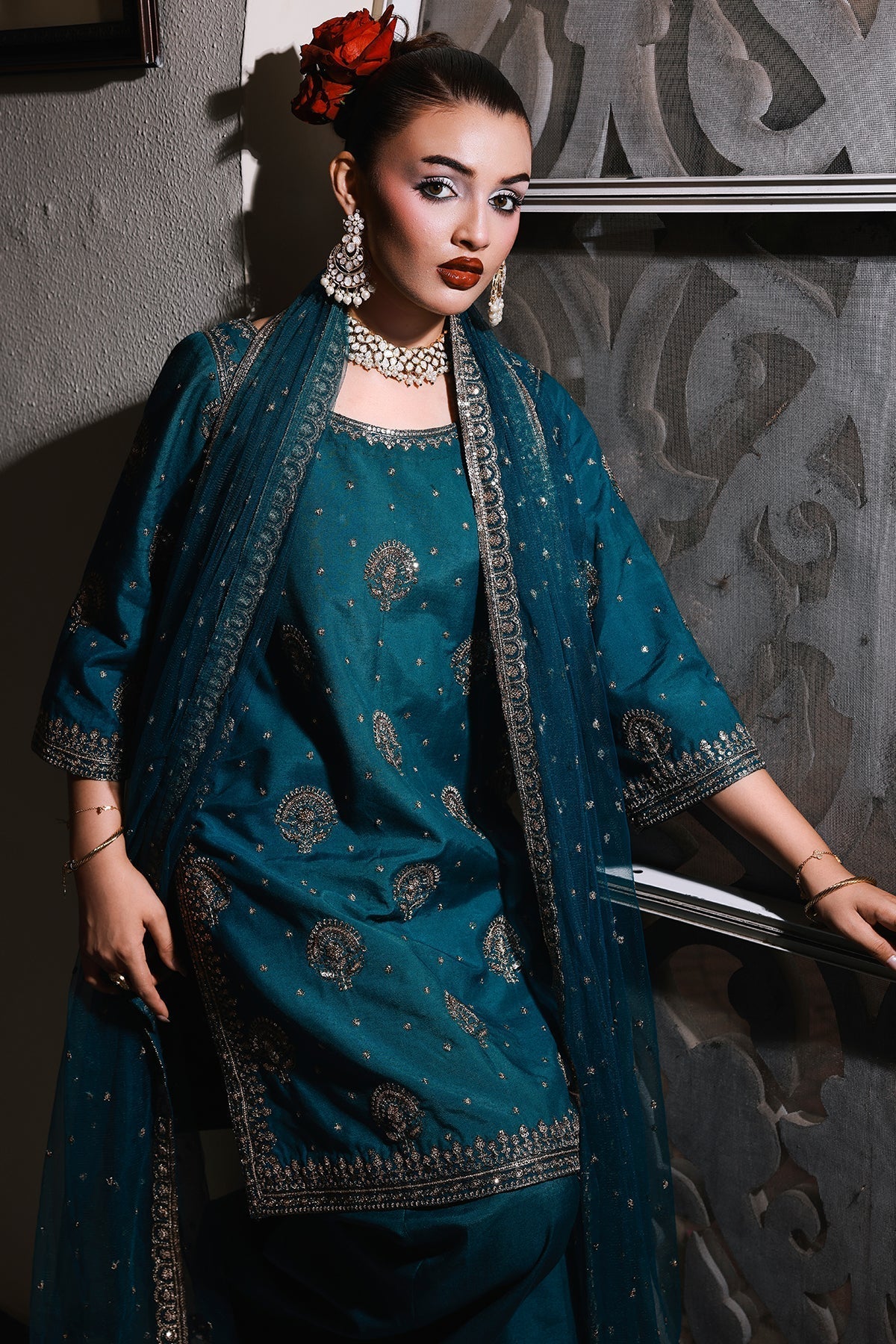 Charizma | Festive Pret | CMA - 5 - 146 Z - is Zinc dress from Charizma - Ladies Clothes - Maria Faisal