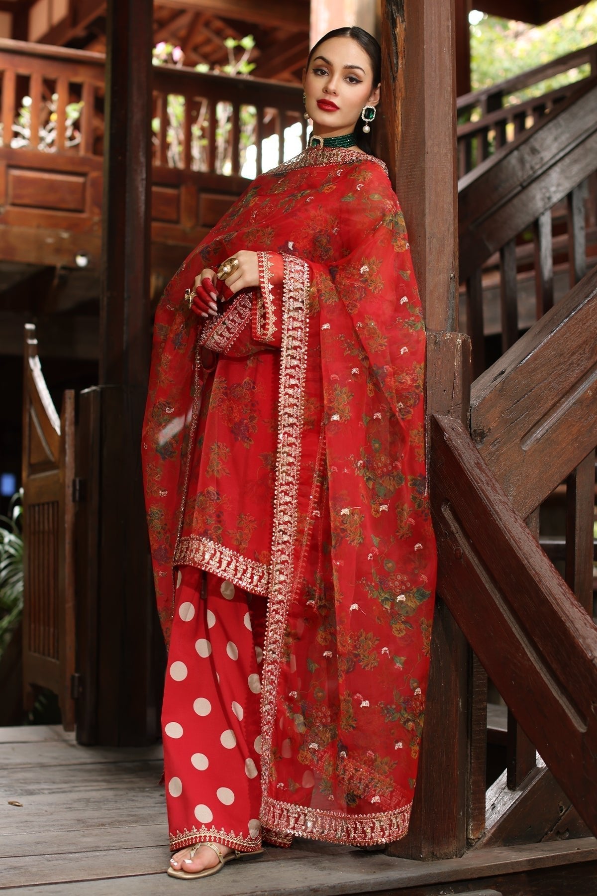 Charizma | Festive Pret | CMA - 5 - 37 O - is Orange dress from Charizma - Ladies Clothes - Maria Faisal