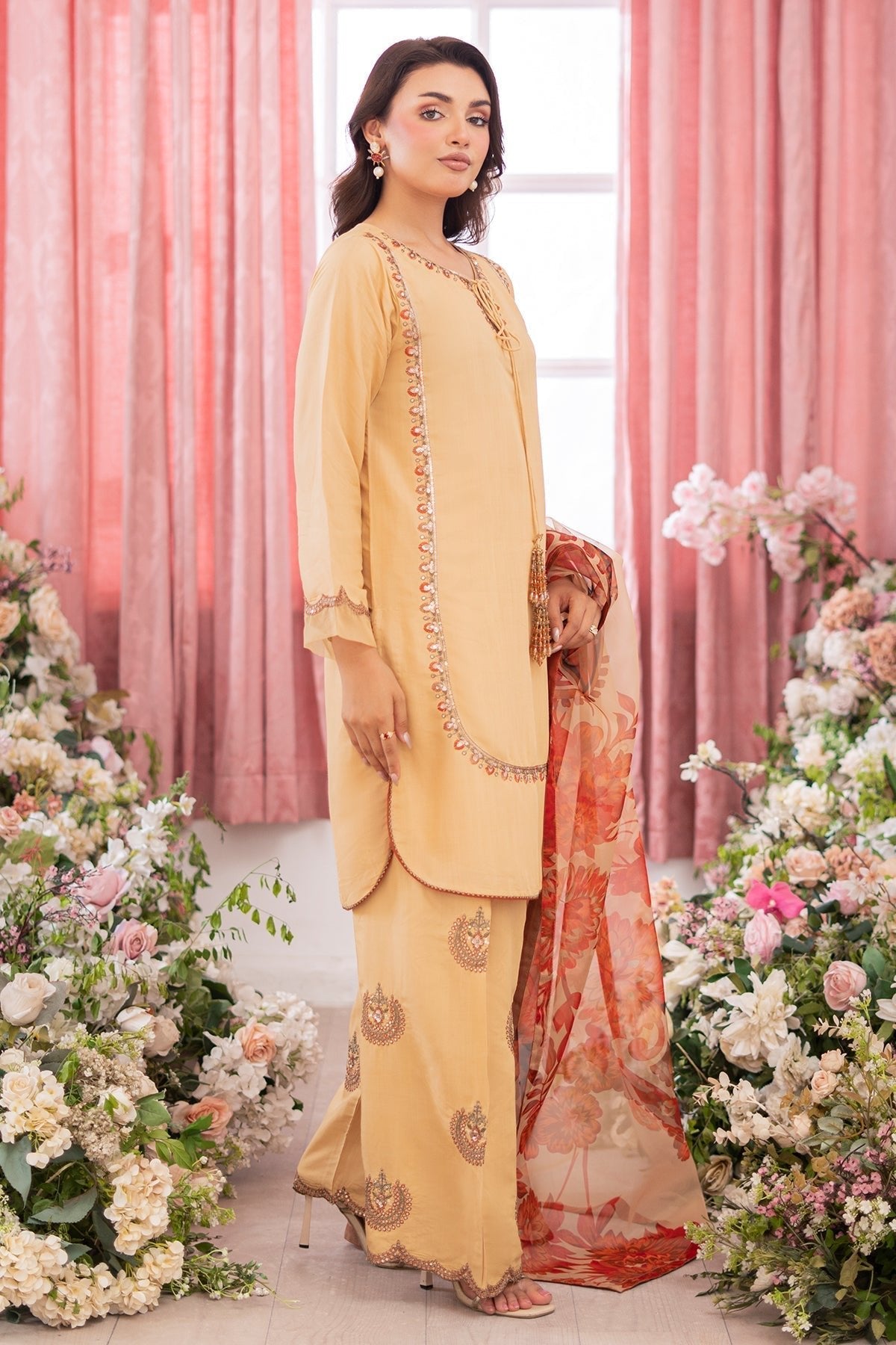 Charizma | Festive Pret | CMA - 5 - 80 O - is Orange dress from Charizma - Ladies Clothes - Maria Faisal