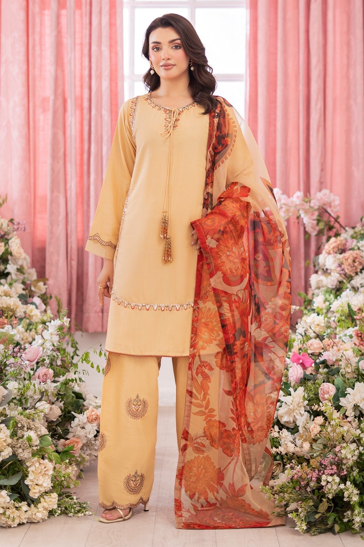 Charizma | Festive Pret | CMA - 5 - 80 O - is Orange dress from Charizma - Ladies Clothes - Maria Faisal