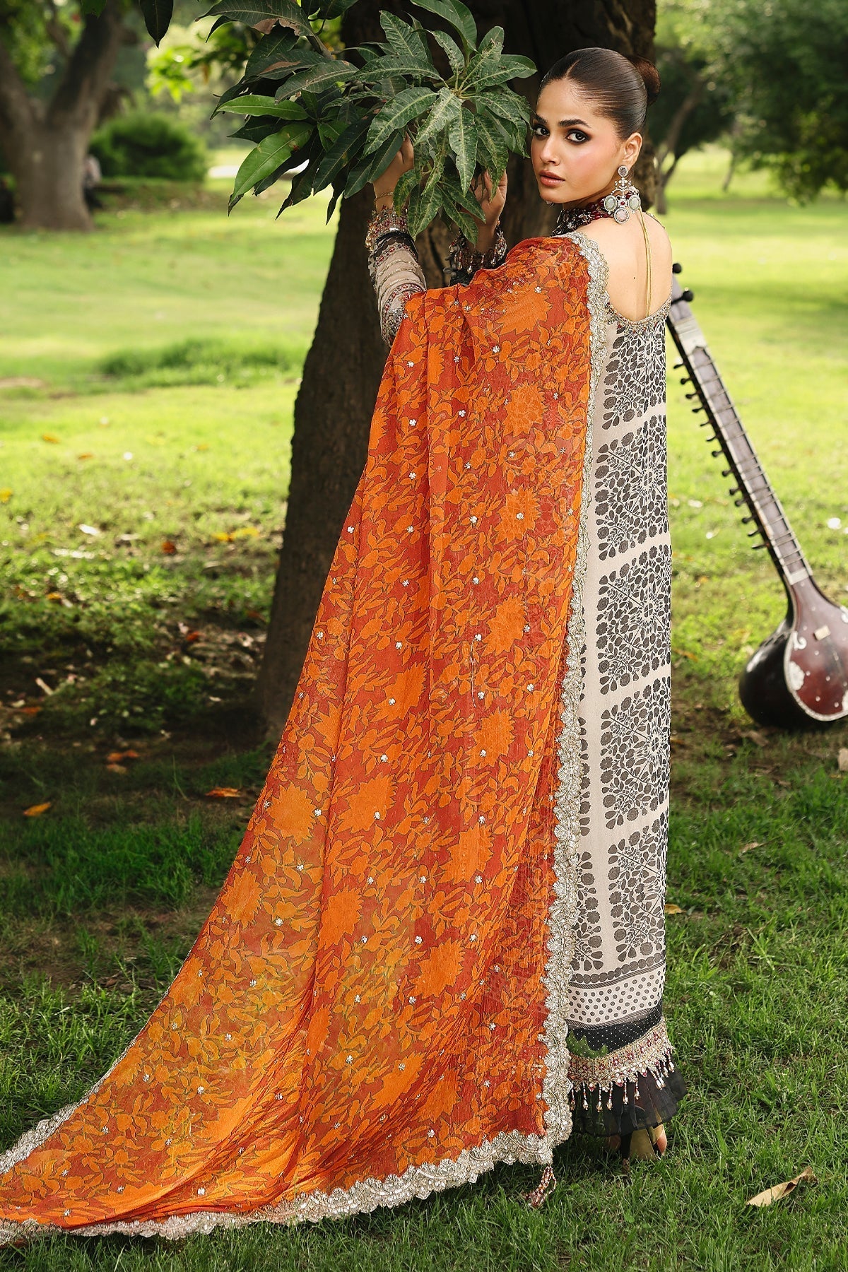 Charizma | Vasal Chiffon 25 | SL25 - 30 E - is Ivory dress from Charizma - Ladies Clothes - Maria Faisal