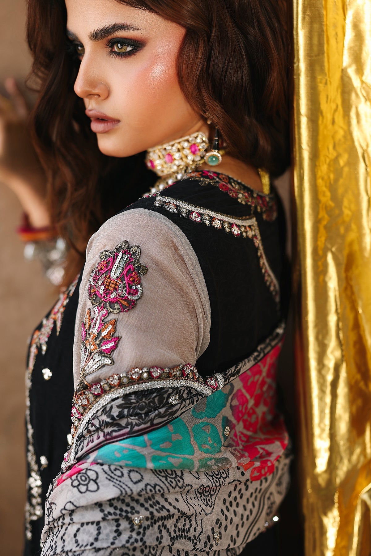 Charizma | Vasal Chiffon 25 | VSL25 - 24 C - is Black dress from Charizma - Ladies Clothes - Maria Faisal