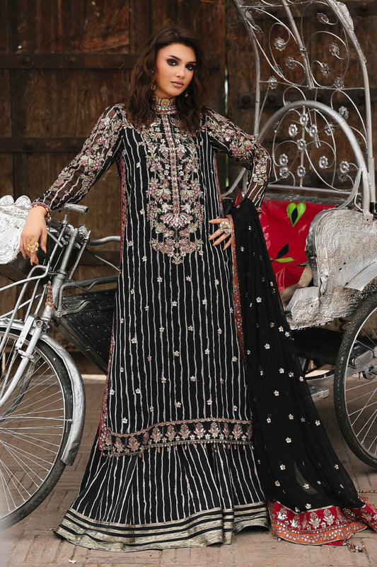 Charizma | Vasal Chiffon 25 | VSL25 - 26 F - is Black dress from Charizma - Ladies Clothes - Maria Faisal