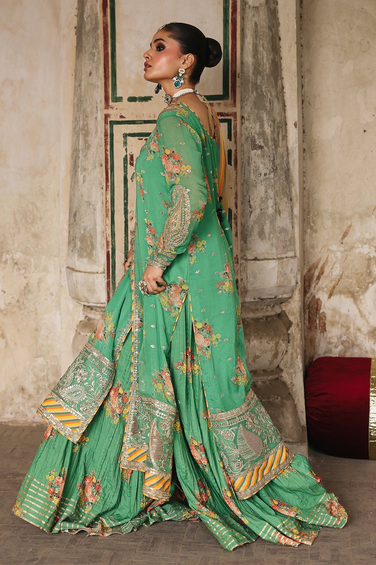 Charizma | Vasal Chiffon 25 | VSL25 - 28 A - is Mint Green dress from Charizma - Ladies Clothes - Maria Faisal