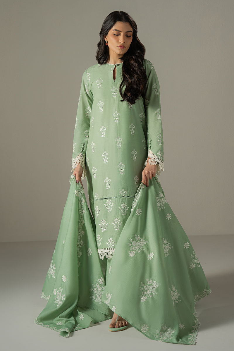 Cross Stitch | Chikankari Lawn 25 | SAGE GARDEN - Ladies Clothes 