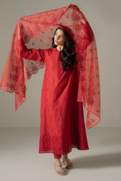 Cross Stitch | Chikankari Lawn 25 | CARMINE GRIS - Ladies Clothes 