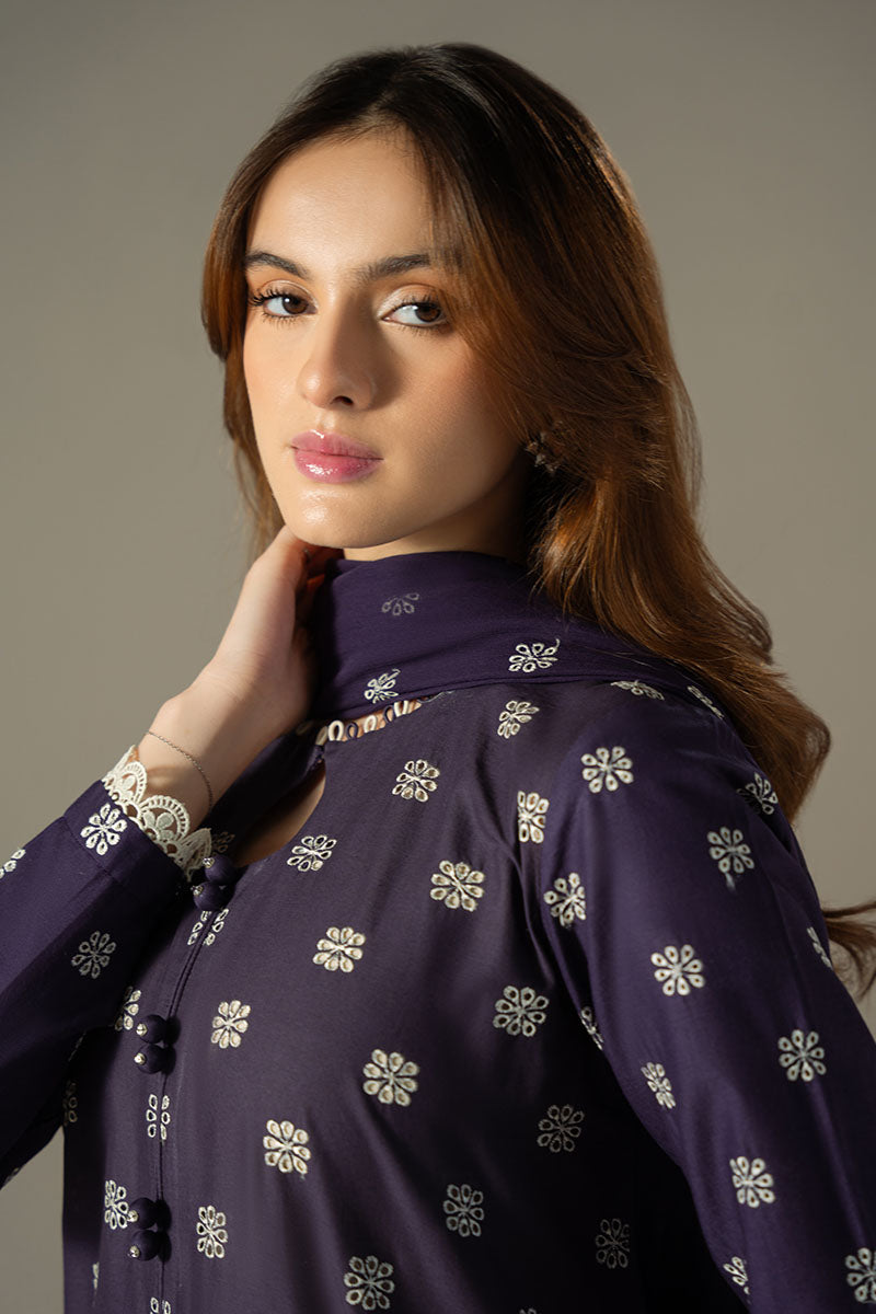 Cross Stitch | Chikankari Lawn 25 | INDIGO ROYAL - Ladies Clothes 