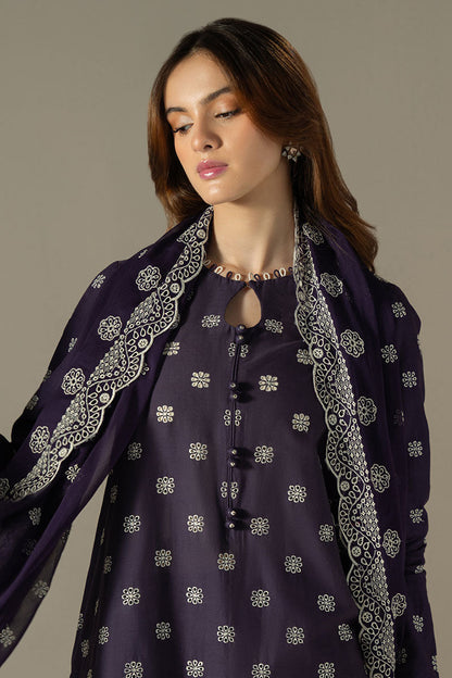 Cross Stitch | Chikankari Lawn 25 | INDIGO ROYAL - Ladies Clothes 