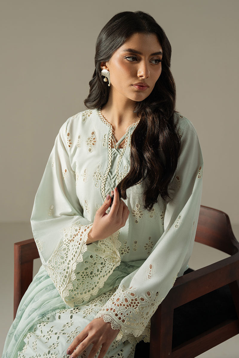 Cross Stitch | Chikankari Lawn 25 | BLUE AURA - Ladies Clothes 