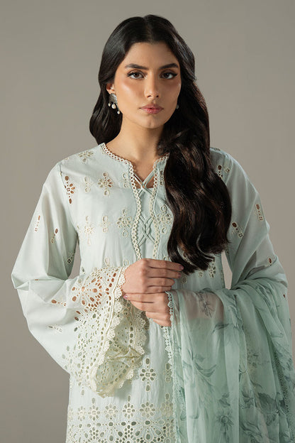 Cross Stitch | Chikankari Lawn 25 | BLUE AURA - Ladies Clothes 