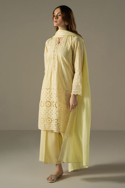 Cross Stitch | Chikankari Lawn 25 | LEMON ZEST - Ladies Clothes 