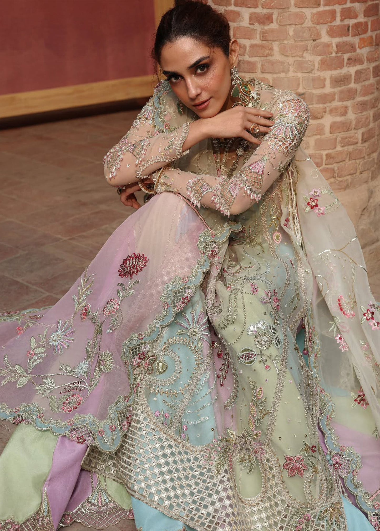 Crimson | Jhilmil Wedding Formals | RANGOLI - Wedding Dress - available at Maria Faisal in UK and USA.