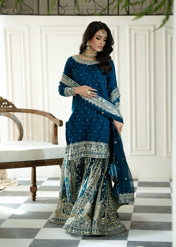 Haseens | Riwayat Luxe | Deeya - Formal Dress - available at Maria Faisal in UK and USA.