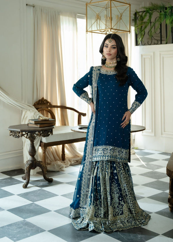 Haseens | Riwayat Luxe | Deeya - Formal Dress - available at Maria Faisal in UK and USA.