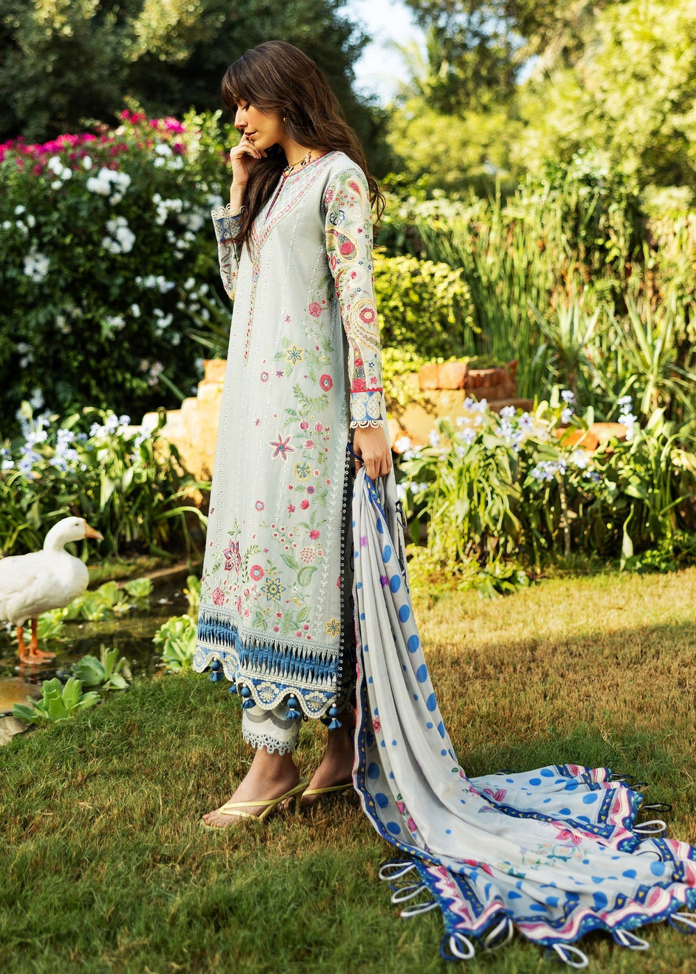 Sadaf Fawad Khan | Siraa Lawn 25 | PAISLEY GARDEN - A by Maria Faisal - Registered Vendor of : Sadaf Fawad Khan - type : Ladies Clothes - 100% original wedding dresses
