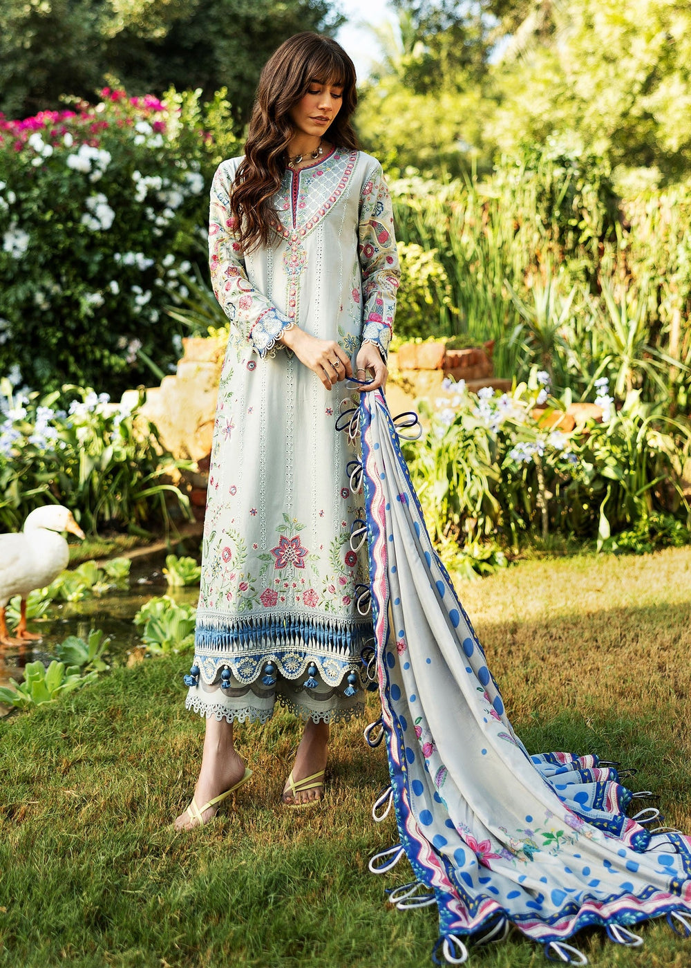 Sadaf Fawad Khan | Siraa Lawn 25 | PAISLEY GARDEN - A by Maria Faisal - Registered Vendor of : Sadaf Fawad Khan - type : Ladies Clothes - 100% original wedding dresses