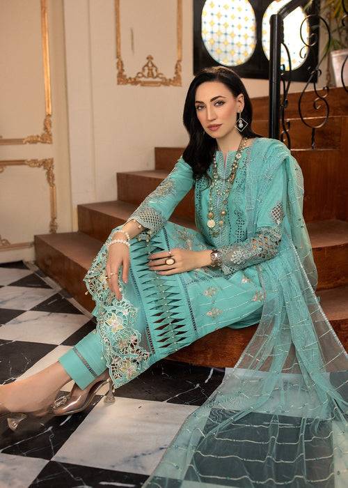 Meem | Anaya 25 | PITCH CYAN by Maria Faisal - Registered Vendor of : Meem - type : Ladies Clothes - 100% original wedding dresses