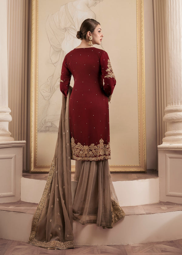 Haseens | Riwayat Luxe | Zarmina - Formal Dress - available at Maria Faisal in UK and USA.