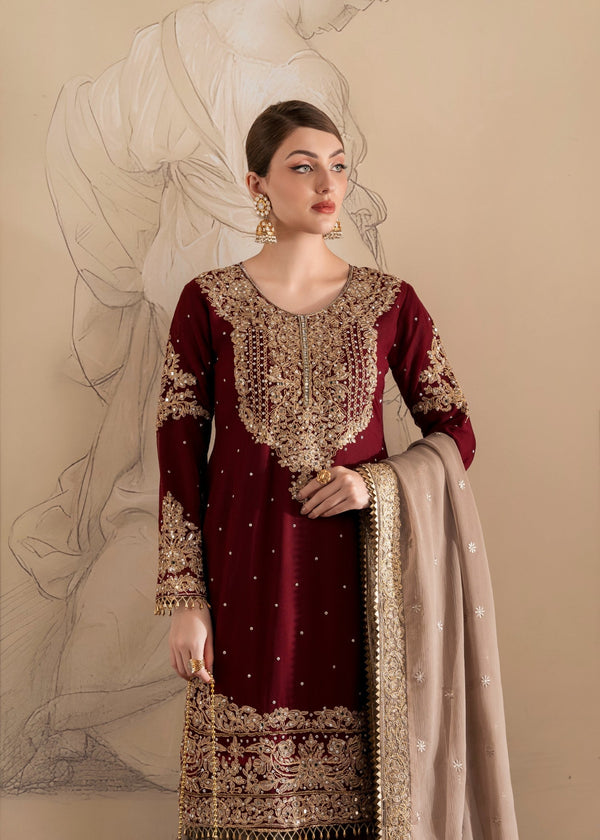 Haseens | Riwayat Luxe | Zarmina - Formal Dress - available at Maria Faisal in UK and USA.