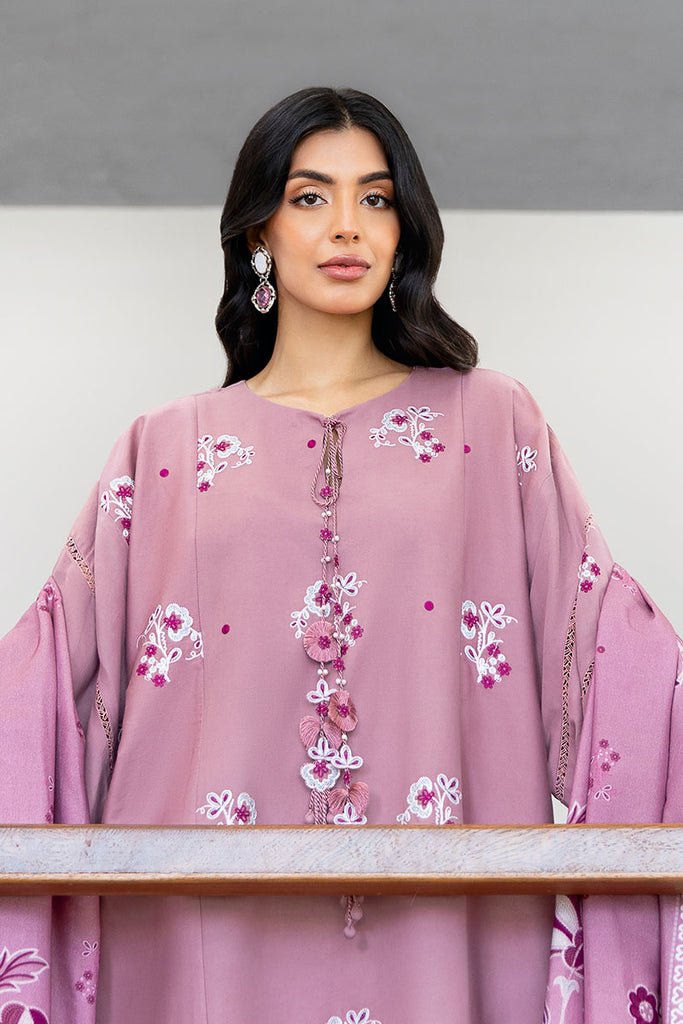Cross Stitch | Cotton Satin 25 | ANTIQUE BLUSH - is Faded Pink dress from Cross Stitch - Ladies Clothes - Maria Faisal