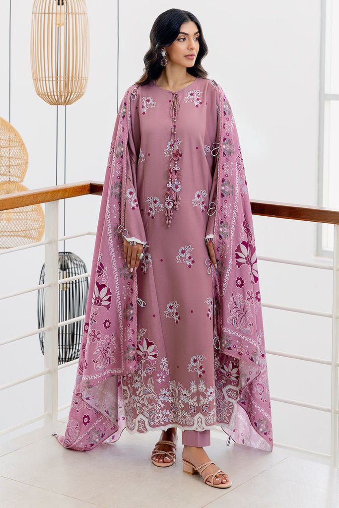 Cross Stitch | Cotton Satin 25 | ANTIQUE BLUSH - is Faded Pink dress from Cross Stitch - Ladies Clothes - Maria Faisal